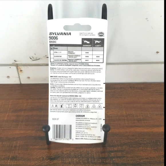 SYLVANIA Halogen Headlight Daytime Running Light Bulb - 9006 Basic - Picture 4 of 6